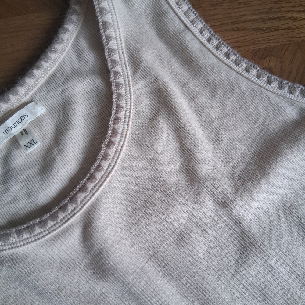 Maurices Cream Tank Top XXL